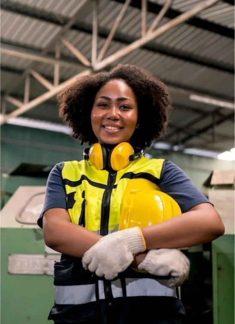 Jeune professionnelle de la filière construction en Guyane